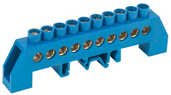 Шина N "ноль" в комб DIN-изол "Стойка" ШНИ-8х12-10-КС-С ИЭК  (20 шт/упак)