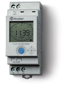 Реле времени цифровое суточное/недельное; монтаж на рейку 35мм; 1СO 16A; питание 110…230B AC/DC; ширина 35мм; степень защиты IP20