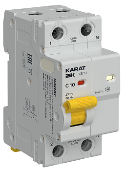 KARAT УЗДП c авт. выкл. 1P+N C 10A IEK KARAT УЗДП c авт. выкл. 1P+N C 10A IEK