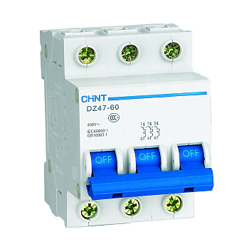 Авт. выкл. DZ47-60 3P 10A 4.5kA х-ка C (CHINT)