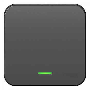 BLANCA О/У 1-клавишный ВЫКЛЮЧАТЕЛЬ (сх.1) с подсв., 10А, 250В, АНТРАЦИТ