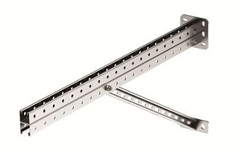 Консоль для тяжелых нагрузок 700 мм с  укосиной, горячеоцинкованная