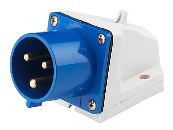Вилка стационарная 513 2Р+РЕ 16А 220В IP44 ВС-102