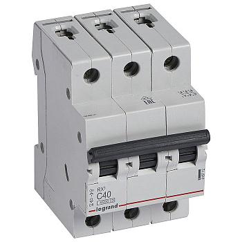 Автоматический выключатель трехполюсный RX3 4,5ka 40а 3П C