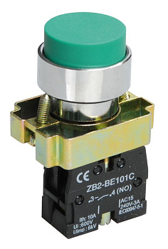 Кнопка управления LAY5-BL31 без подсветки зеленая 1NO IEK Кнопка управления LAY5-BL31 без подсветки зеленая 1NO IEK