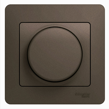 GLOSSA СВЕТОРЕГУЛЯТОР (диммер) поворотный 300Вт, в сборе, ШОКОЛАД