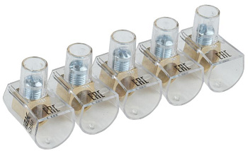 Зажим винтовой концевой изолированный КЗВИ 16мм2 (5x1) IEK Зажим винтовой концевой изолированный КЗВИ 16мм2 (5x1) IEK