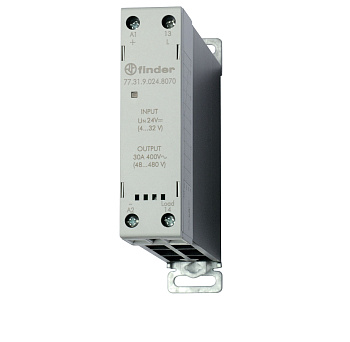 Модульное твердотельное реле; выход 30А (60…440В АС); питание 230В AC; Функция "Произвольн.включ."; ширина 22.5мм; клем.реле; степень защиты IP20