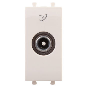 Розетка TV проходная модульная, "Avanti", "Ванильная дымка", 1 модуль