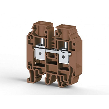 Клеммник на DIN-рейку 16мм.кв. (коричневый); AVK16 RD
