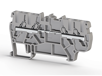 Клеммник пруж.быстрозажимной (Push in), 4-х выводной, 2,5мм.кв., (серый); PYK 2,5С Клеммник пруж.быстрозажимной (Push in), 4-х выводной, 2,5мм.кв., (серый); PYK 2,5С