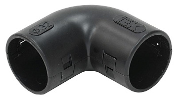 Поворот открывающийся на 90град CI32G черный (5шт/компл) IEK