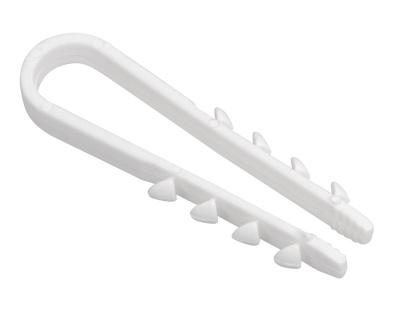 Дюбель хомут 5-10мм нейлон белый (100шт) IEK