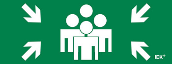 Этикетка самокл. 240х90мм "Место сбора" IEK