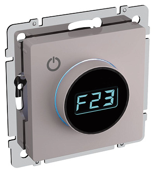 BRITE Термостат электронный с инд. ТС10-1-БрЖ жемч. IEK