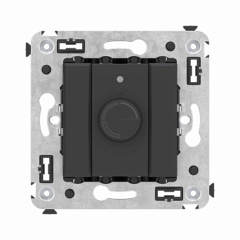 Диммер поворотный в стену, "Avanti", "Черный матовый"