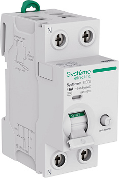 Systeme9 Выключатель дифференциального тока (ВДТ) 16A 2P 10мА Тип-AC 230В