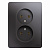GLOSSA РОЗЕТКА двойная без заземления,16А, 250В, в сборе,ГРАФИТ