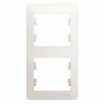 GLOSSA 2-постовая РАМКА, вертикальная, ПЕРЛАМУТР GLOSSA 2-постовая РАМКА, вертикальная, ПЕРЛАМУТР