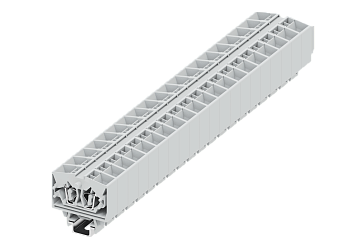 254393 Клемма TB 2-2 проходная на малую DIN-рейку SP15, фронт.подключение, сеч. 2.5мм2, светло-сер.