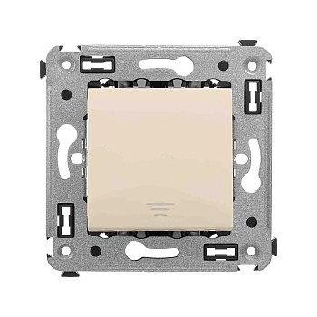 Кнопка одноклавишная в стену, "Avanti", "Ванильная дымка"