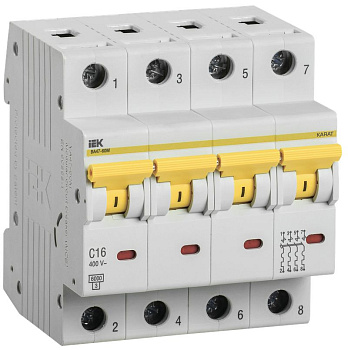 Выкл. авт. ВА47-60M 4Р 16А 6кА С IEK