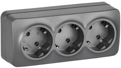 GLORY Роз. 3-я с з/к без з/ш о/у 16А РС23-3-ХСм сталь м. IEK