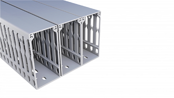 Перфорированный короб с крышкой, 40x80 (ШxВ) Серый; SWD  40X80