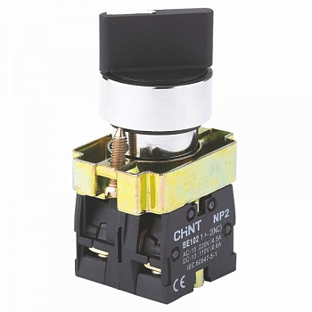 Переключатель NP2-BD41, 2 положения с возвратом, 1НО IP40 (CHINT)