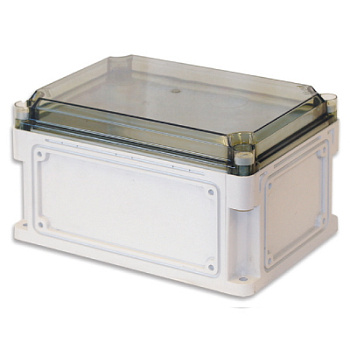 Корпус RAM box без МП 300х150х160 мм, с фланцами, прозрачная крышка высотой 35 мм, IP67