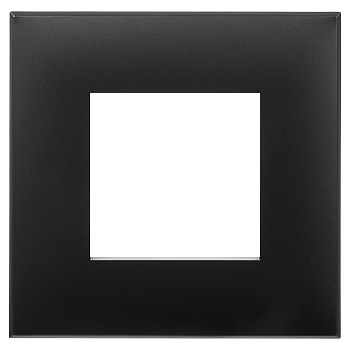 Рамка "Avanti", "Черный матовый", 1 пост (2 мод.)
