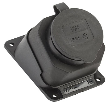 РБу13-1-0м Розетка с защ. кр. угловая настен. ОМЕГА IP44 IEK