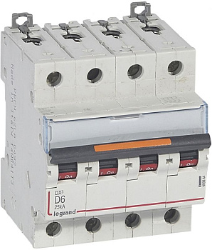 Автоматический выключатель DX3 4П D6A 25кА Автоматический выключатель DX3 4П D6A 25кА