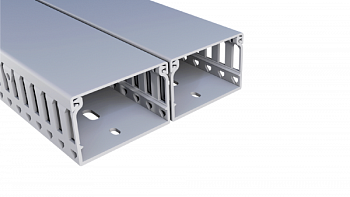 Перфорированный короб с крышкой, 60x40 (ШxВ) Серый; SWD 60X40