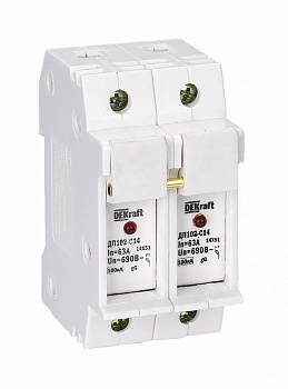 Держатель предохр. C14 со светодиод. индикацией 2P ДП-102