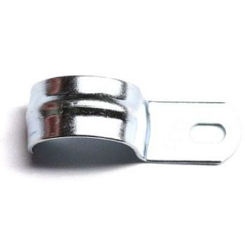 Держатель оцинкованный односторонний, д.16мм с крепежным отверстием 8.5х6 мм