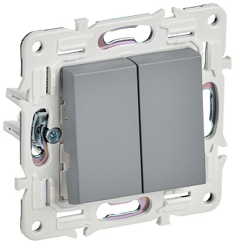 SKANDY Выключ. 2-кл. 10А SK-V04Gr сер. IEK