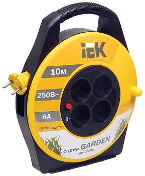 Катушка УК10 4 места 2P/10м 2х0,75мм2 "Garden" IEK