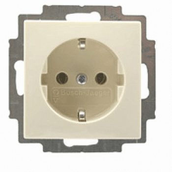 Розетка SCHUKO, слоновая кость