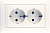 Розетка двойная (моноблок) Legrand Valena с заземлением (белый)    774400 