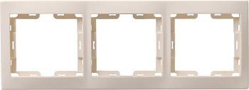 РГ-3-ККм Рамка 3местн. горизонт. КВАРТА (кремовый) РГ-3-ККм Рамка 3местн. горизонт. КВАРТА (кремовый)