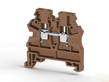 Клеммник на DIN-рейку 2,5мм.кв. (коричневый); AVK2,5 RD (RP)