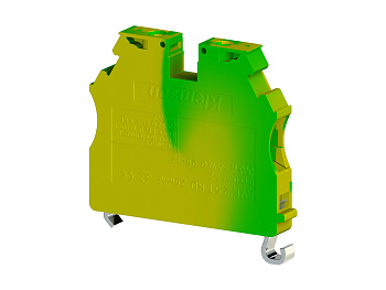 Клеммник на DIN-рейку 2,5 мм.кв., (земля); AVK2,5 TRD