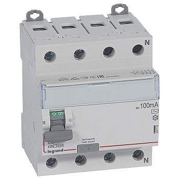 Выключатель дифференциального тока DX³-ID - 4П - 400 В~ - 80 А - тип AC - 100 мА - 4 модуля