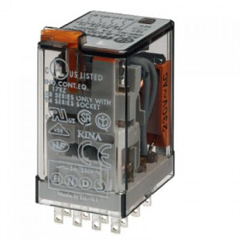 Миниатюрное универсальное электромеханическое реле; 4CO 7A; контакты AgNi; катушка 240В АC; степень защиты RTI; опции: нет