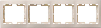 РГ-4-ККм Рамка 4местн. горизонт. КВАРТА (кремовый) РГ-4-ККм Рамка 4местн. горизонт. КВАРТА (кремовый)