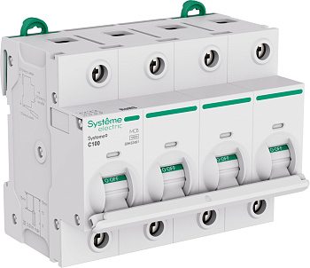 Systeme9 Автоматический выключатель (АВ) 27мм C 100A 4P 10 kA 400В